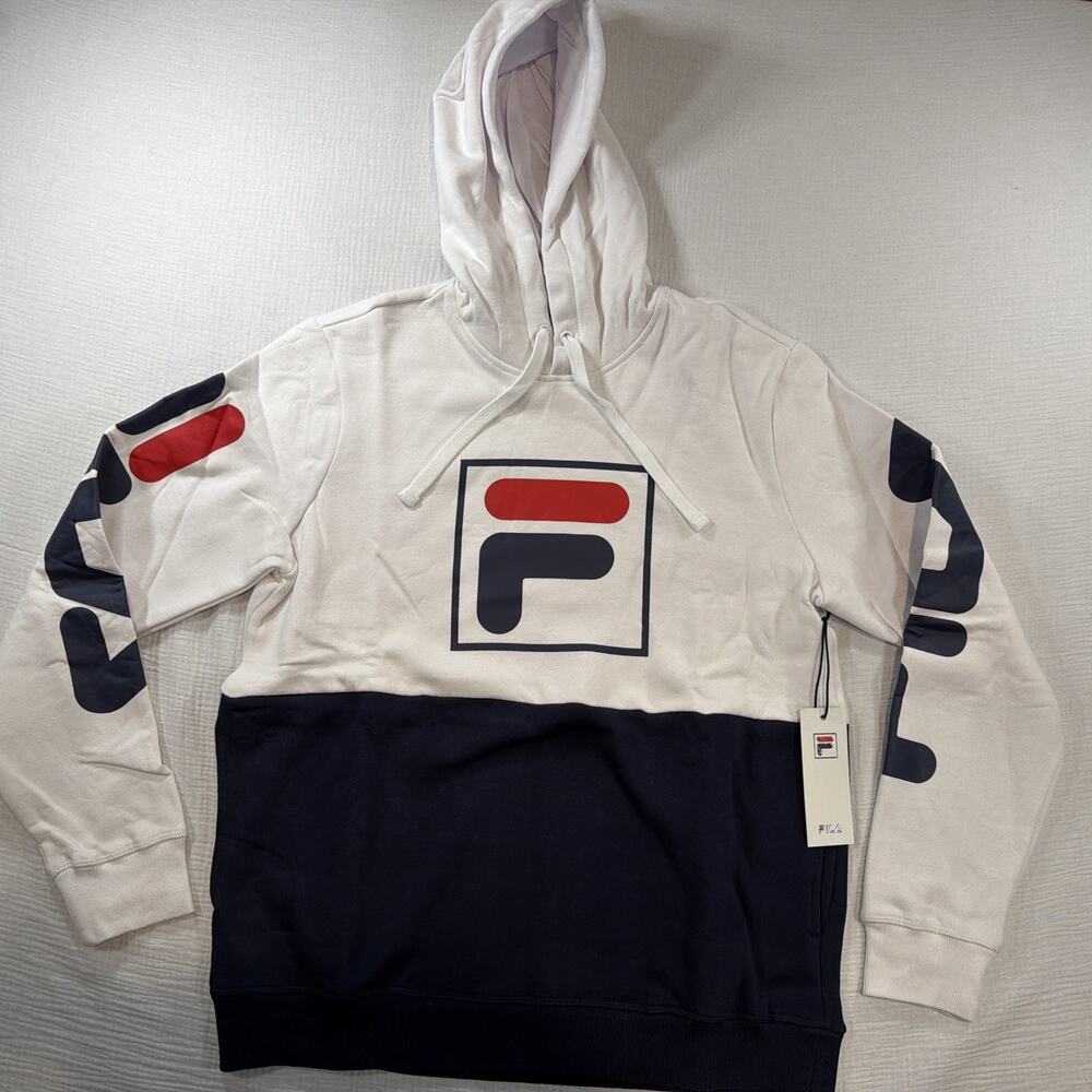 Fila Hoodie Mens Marzio Hoodie Pullover Sweatshirt - Medium
